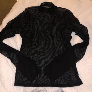 Mesh long sleeve shirt